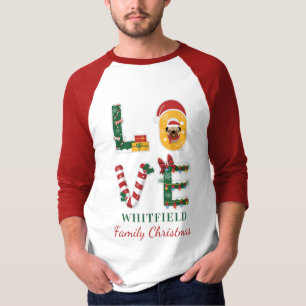 Liebe Hund Personalisiertes Weihnachten Passende F T-Shirt