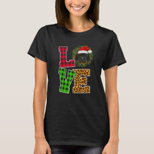 Liebe Hund Tibetan Mastiff Weihnachtsmannmütze Wei T-Shirt