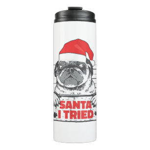 Liebe Hund Weihnachten Pajamas Santa I Tribut P Thermosbecher