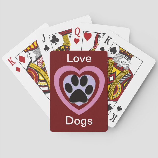 Liebe Hunde, die Karten spielen Spielkarten (Rückseite)
