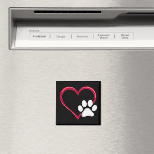 Liebe Hunde Paw Valentinstag Hund Lover Magnet