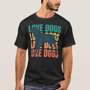 Liebe Hunde Retro Rottweiler Eigentümer Lover T-Shirt