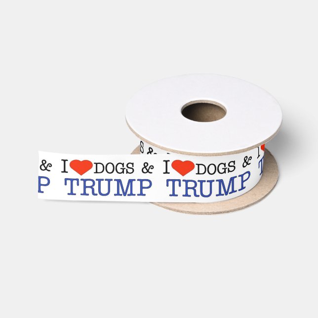 Liebe-Hunde und Trumpf Satinband (Spule)