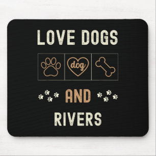 Liebe Hunde Wander Boote Flüsse Männer Frauen Hund Mousepad