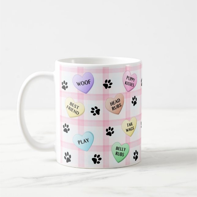 Liebe Hunde Worte drucken Tasse (Links)