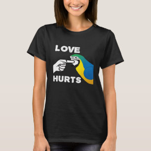 Liebe Hurra Blue und Gold Macaw Parrot Premium T-S T-Shirt
