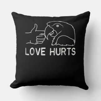 Liebe Hurts Parrot Lovers African Gray Budgerigar  Kissen