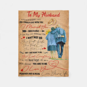 Liebe Husband   Brief an meinen Mann I Liebe Sie Fleecedecke