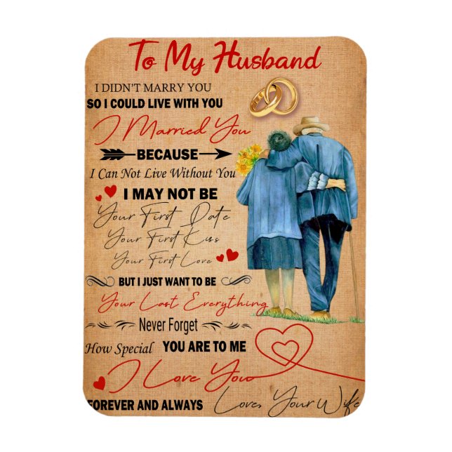 Liebe Husband | Brief an meinen Mann I Liebe Sie Magnet (Vertikal)