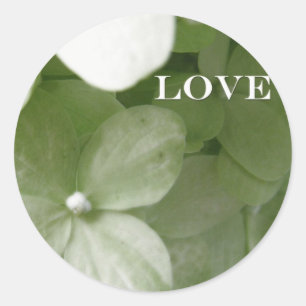 Liebe-Hydrangea Runder Aufkleber