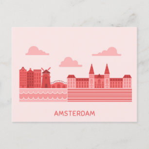 Liebe I Amsterdam-Reise die niederländische Ankündigungspostkarte