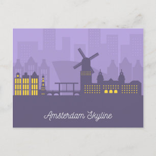 Liebe I Amsterdam-Reise die niederländische Ankündigungspostkarte