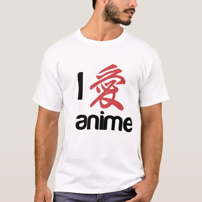 Liebe I Anime T T-Shirt (Vorderseite)