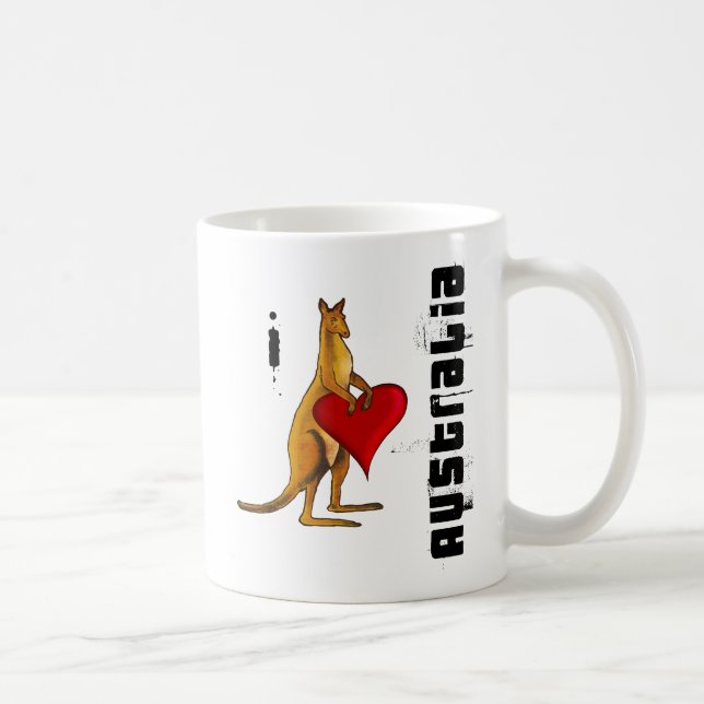 Liebe I Australien-Schalen für Australier von Unze Kaffeetasse (Rechts)