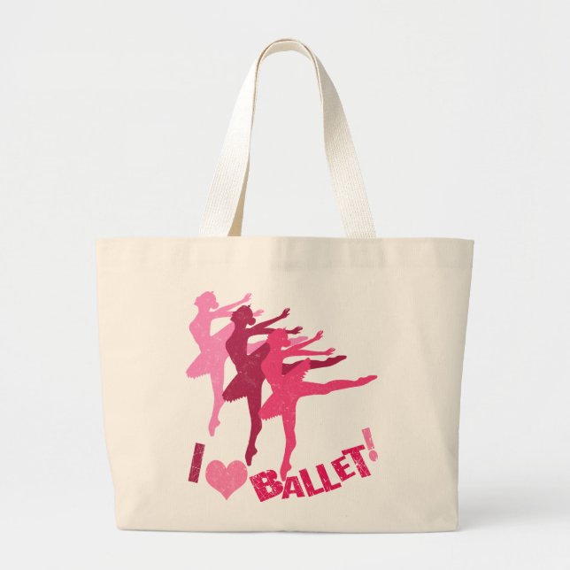 Liebe I Ballett Jumbo Stoffbeutel (Vorne)