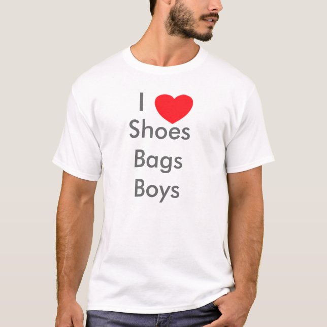 Liebe I beschuht Taschenjungen T-Shirt (Vorderseite)