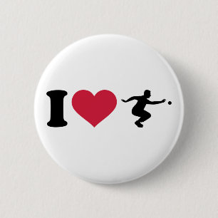 Liebe I Boule Boccia Spieler Button