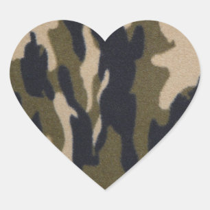 Liebe I Camouflage! Herz-Aufkleber