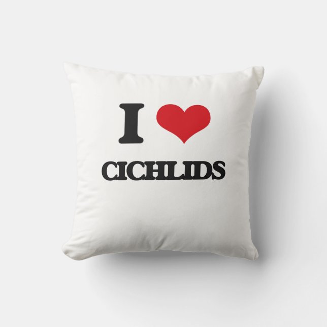 Liebe I Cichlids Kissen (Vorderseite)