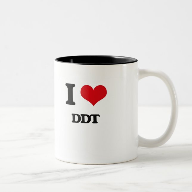 Liebe I DDT Zweifarbige Tasse (Rechts)