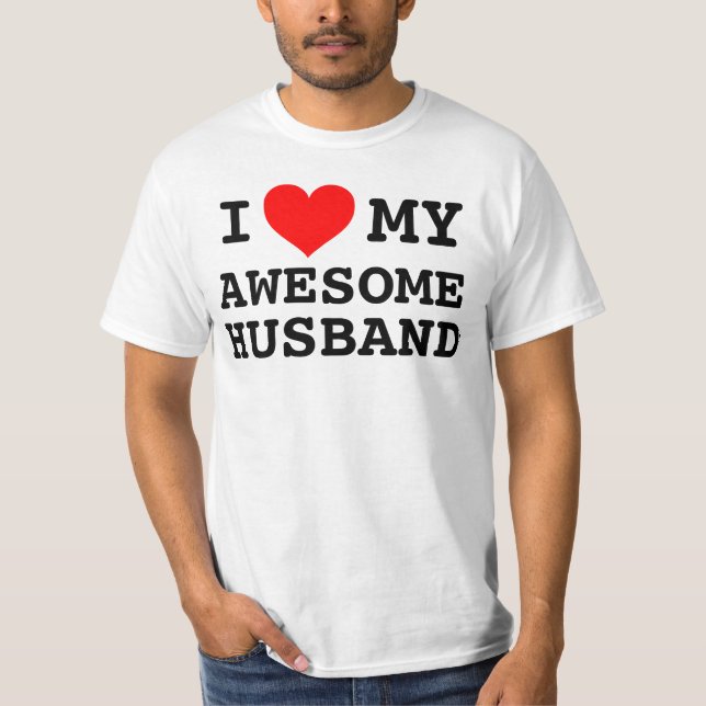 Liebe I der Frauen mein fantastischer Ehemann T-Shirt (Vorderseite)