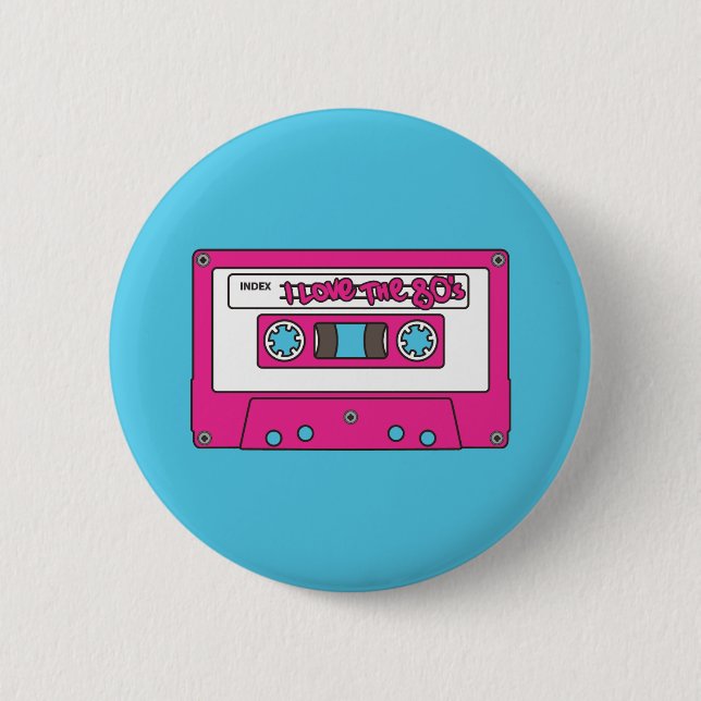 Liebe I die Achtzigerjahre Button (Vorderseite)