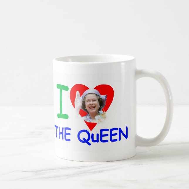 Liebe I die Königin - Königin Elizabeth II Kaffeetasse (Rechts)