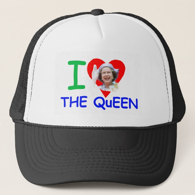Liebe I die Königin - Königin Elizabeth II Truckerkappe (Vorderseite)