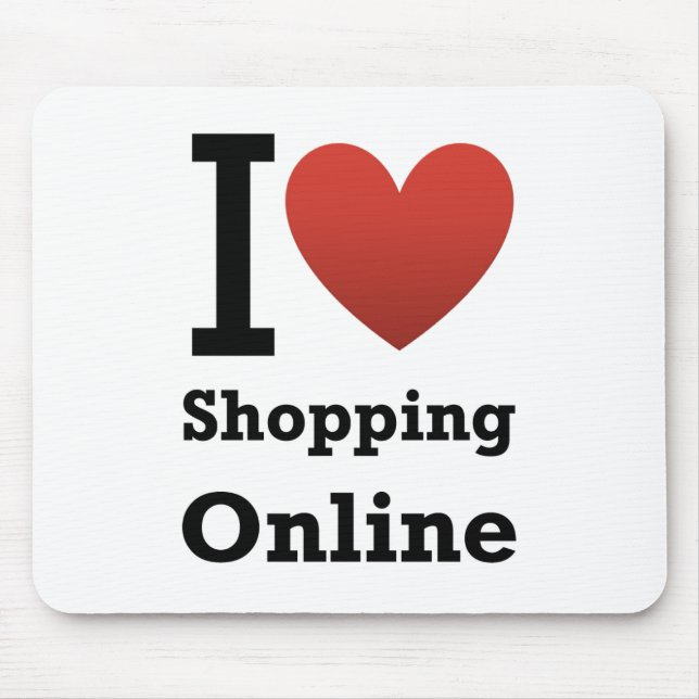 Liebe I, die online kauft Mousepad (Vorne)