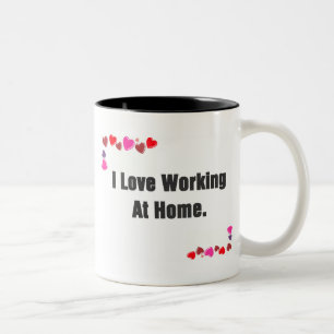 Liebe I, die zu Hause Herz-Tassen bearbeitet Zweifarbige Tasse