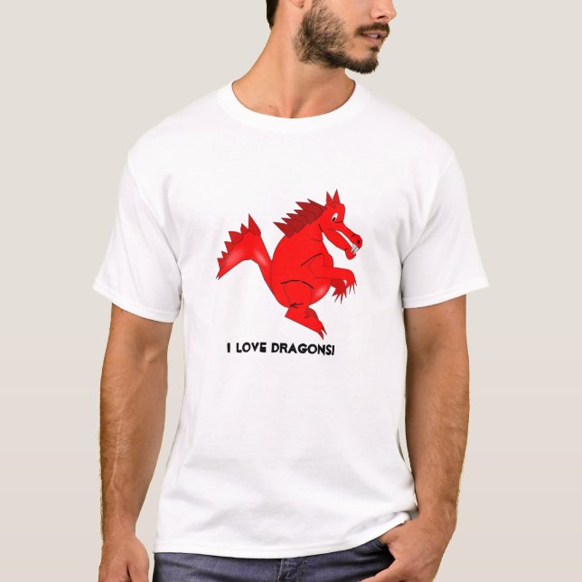 Liebe I Drache-T - Shirt (Vorderseite)