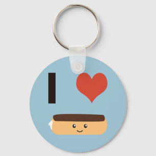Liebe I Eclairs Schlüsselanhänger