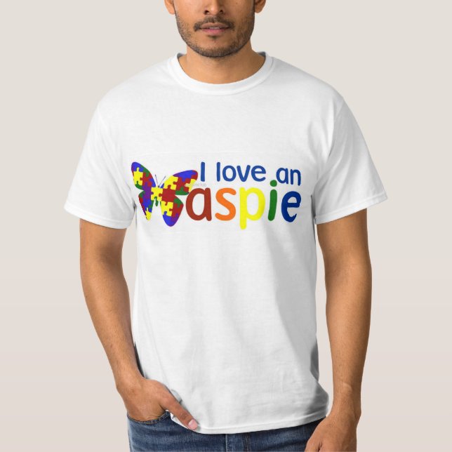Liebe I ein Aspie T - Shirt (Vorderseite)