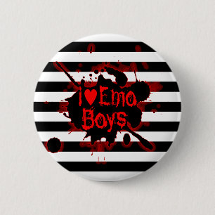 Liebe I Emo Jungen Button