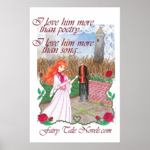 Liebe I er mehr als Poesie: Fisch- und Rosenplakat Poster