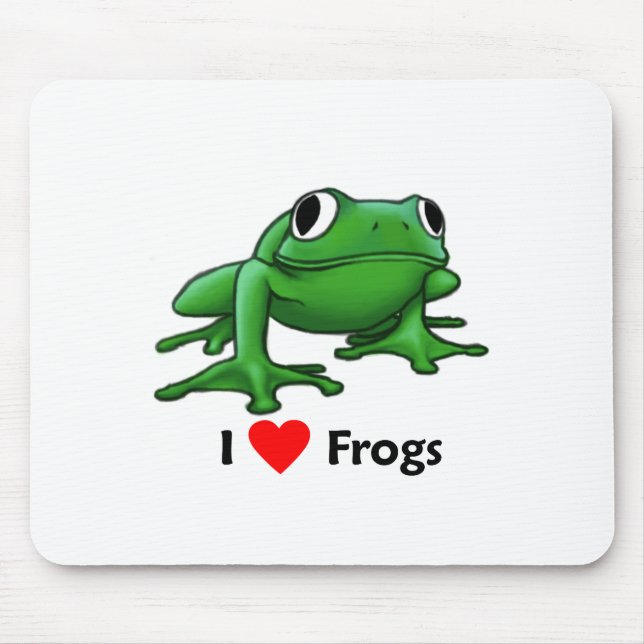 Liebe I Frösche Mousepad (Vorne)