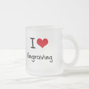 Liebe I Gravieren Mattglastasse