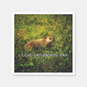 Liebe I Groundhog Tagesservietten Serviette
