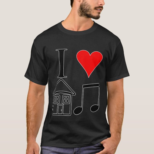 Liebe I Haus-Musik T-Shirt (Vorderseite)