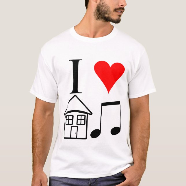Liebe I Haus-Musik T-Shirt (Vorderseite)