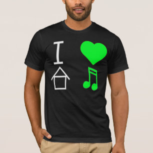 Liebe I (Herz) Haus-Musik - Limones Grün T-Shirt