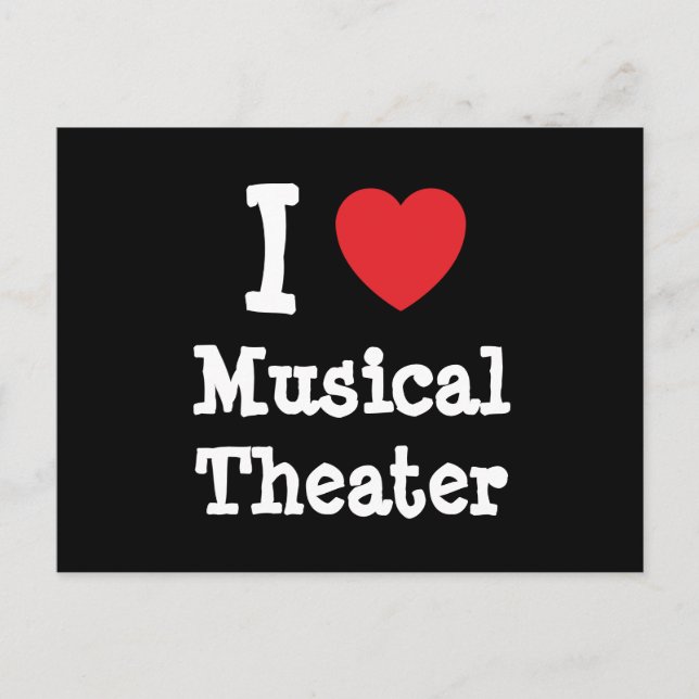 Liebe I Herzgewohnheit musikalischen Theaters Postkarte (Vorderseite)