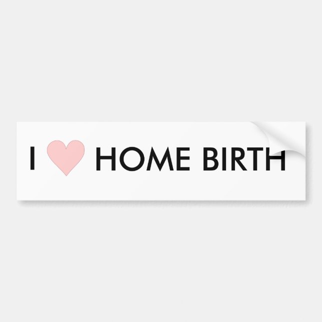 Liebe I homebirth Autoaufkleber (Vorne)