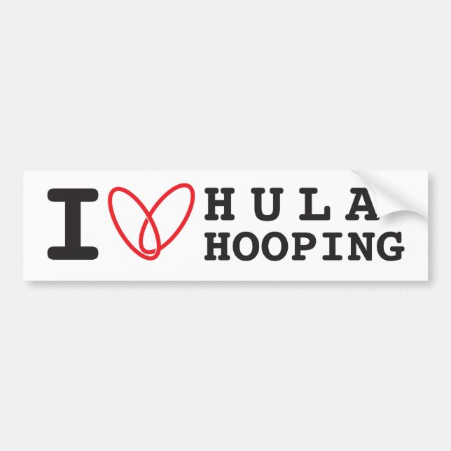 Liebe I Hula Hooping Autoaufkleber (Vorne)