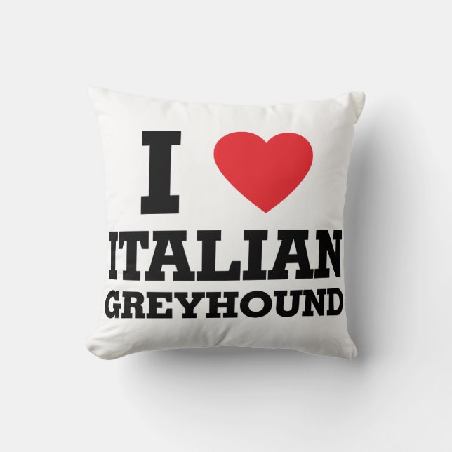 Liebe I italienischer Windhund Kissen (Vorderseite)