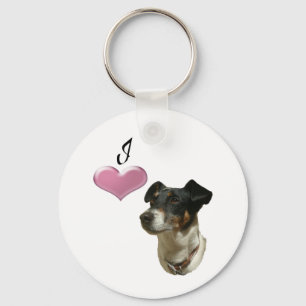 Liebe I Jack-Russell-Hunde Schlüsselanhänger