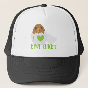 Liebe I KIWI-KÜKEN mit einem Kiwi Neuseeland-Voge Truckerkappe