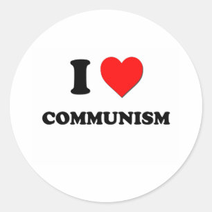 Liebe I Kommunismus Runder Aufkleber