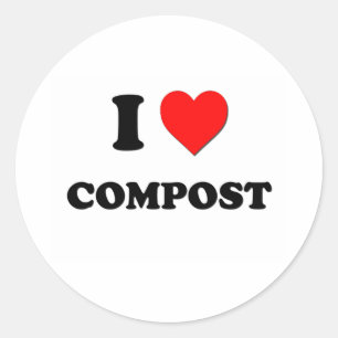 Liebe I Kompost Runder Aufkleber