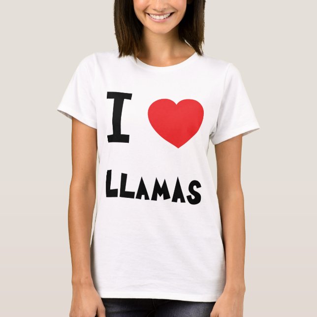 Liebe I Lamas T-Shirt (Vorderseite)